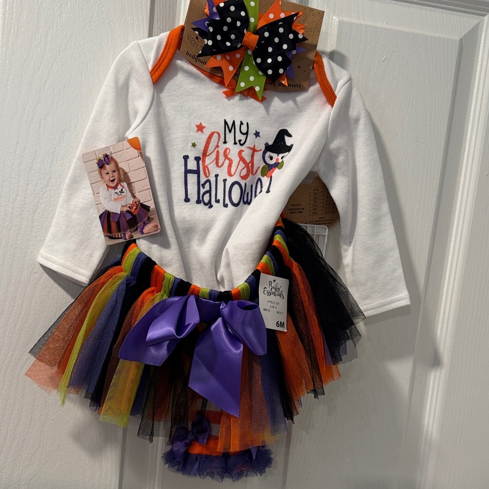 Baby Essentials First Halloween 4 piece set - 6M - NWT